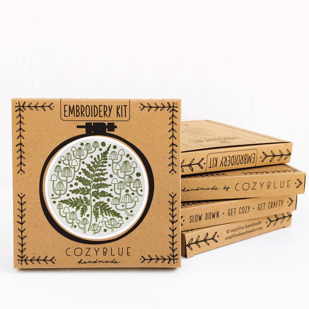 Fern and Friends Embroidery Kit by Cozyblue - Freshie & Zero Studio Shop