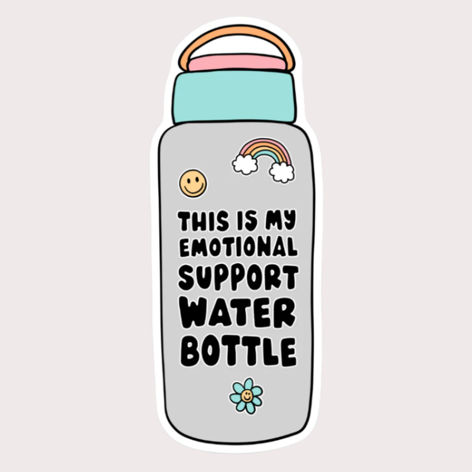 This is My Emotional Support Water Bottle Sticker - Freshie & Zero Studio Shop
