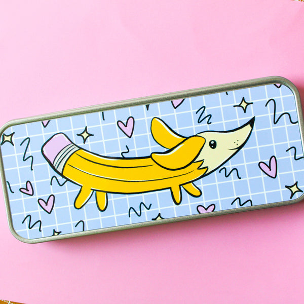 Pencil Puppy Pencil Tin - Freshie & Zero Studio Shop