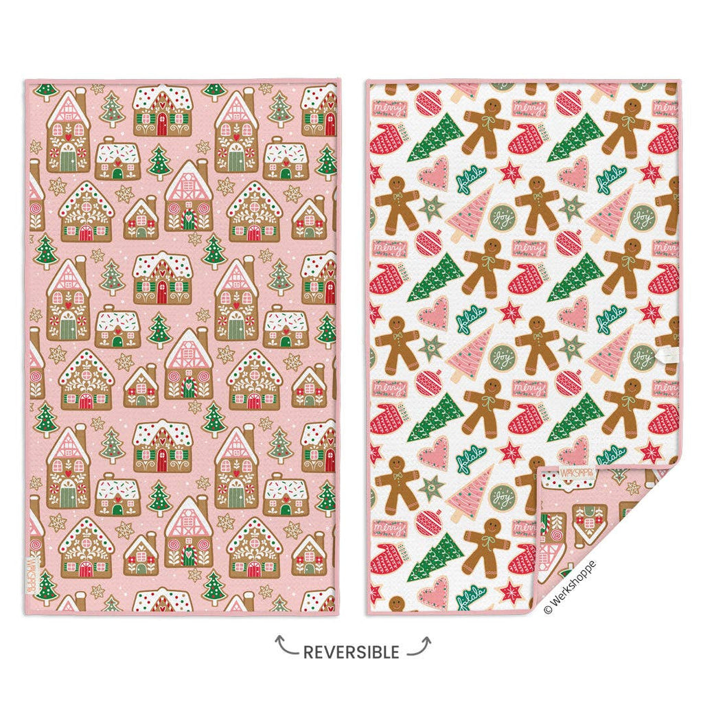 Gingerbread Cookies Microfiber Kitchen Towel - Freshie & Zero Studio Shop