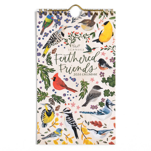 2026 Feathered Friends Birds Petite Wall Calendar - Freshie & Zero Studio Shop