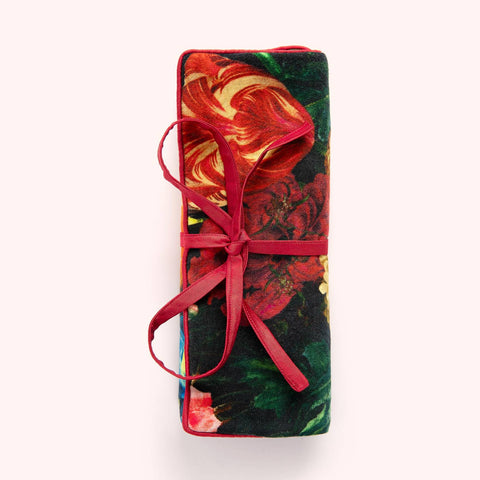 Travel Jewelry Holder by Powder - Red Florals - Freshie & Zero Studio Shop