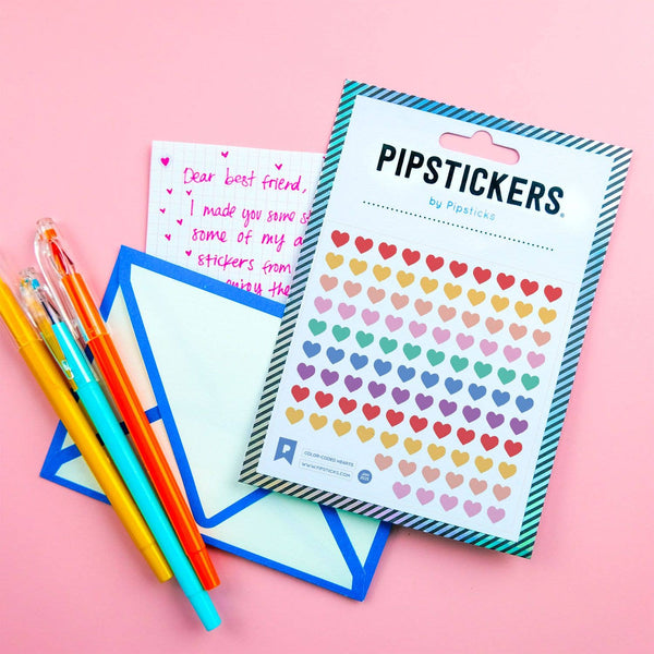 Rainbow Mini Hearts Sticker Sheet by Pipsticks - Freshie & Zero Studio Shop