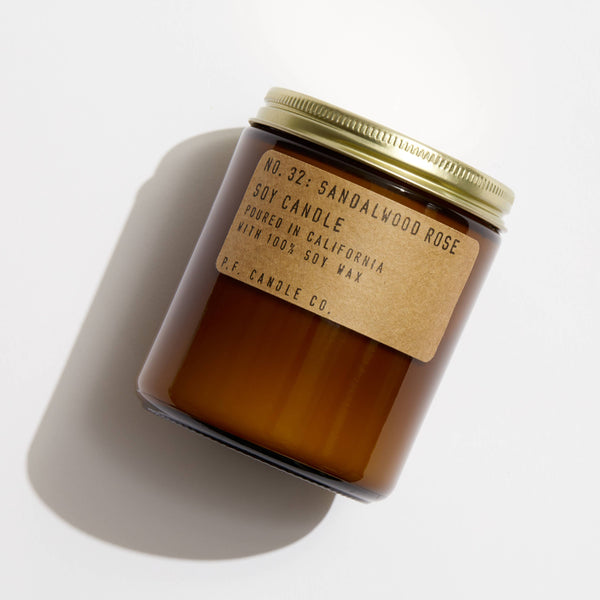 P.F. Candle Co. Soy Candle: Sandalwood Rose - Freshie & Zero Studio Shop