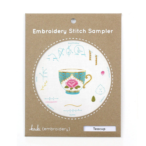 Teacup - Embroidery Stitch Sampler - Freshie & Zero Studio Shop