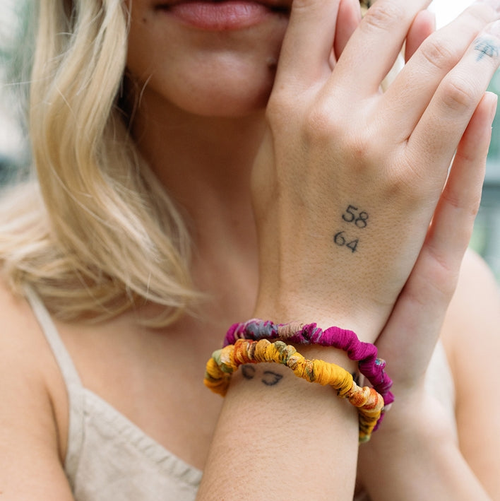 Priya Scrunchie Bracelet - Set of 3 - Freshie & Zero Studio Shop