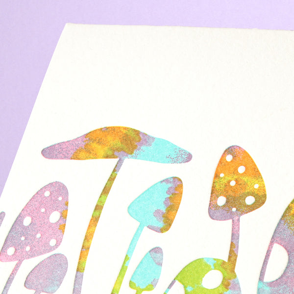 Boxed Note Cards by Shorthand Press: Tie Dye Mushrooms - Freshie & Zero Studio Shop