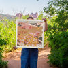 Caroline Clark Desert Mountain #2 art print featuring a minimalist mountain landscape in warm desert tones