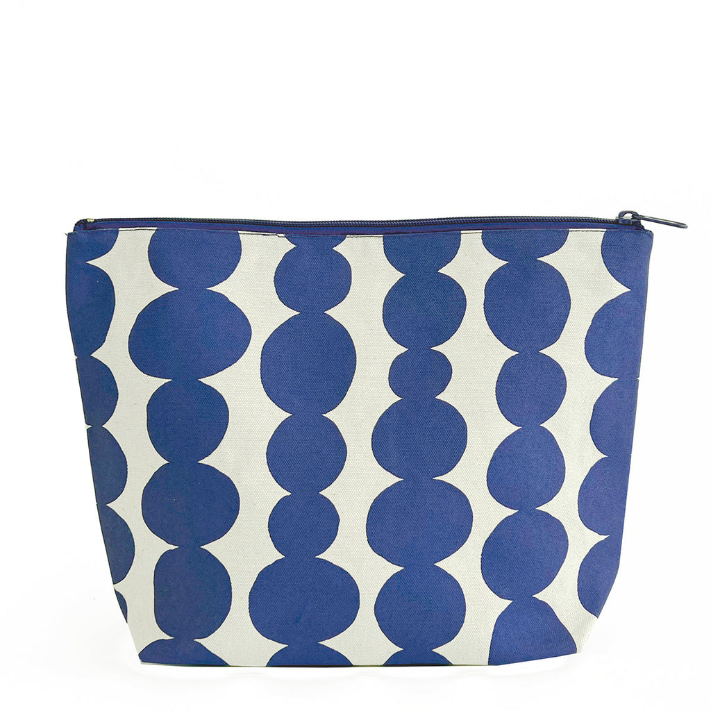 Extra Large Canvas Zipper Pouch: Abstract Dots - Freshie & Zero Studio Shop