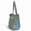 Large Zippered Bag: Beachy Blue Stripe - Freshie & Zero Studio Shop