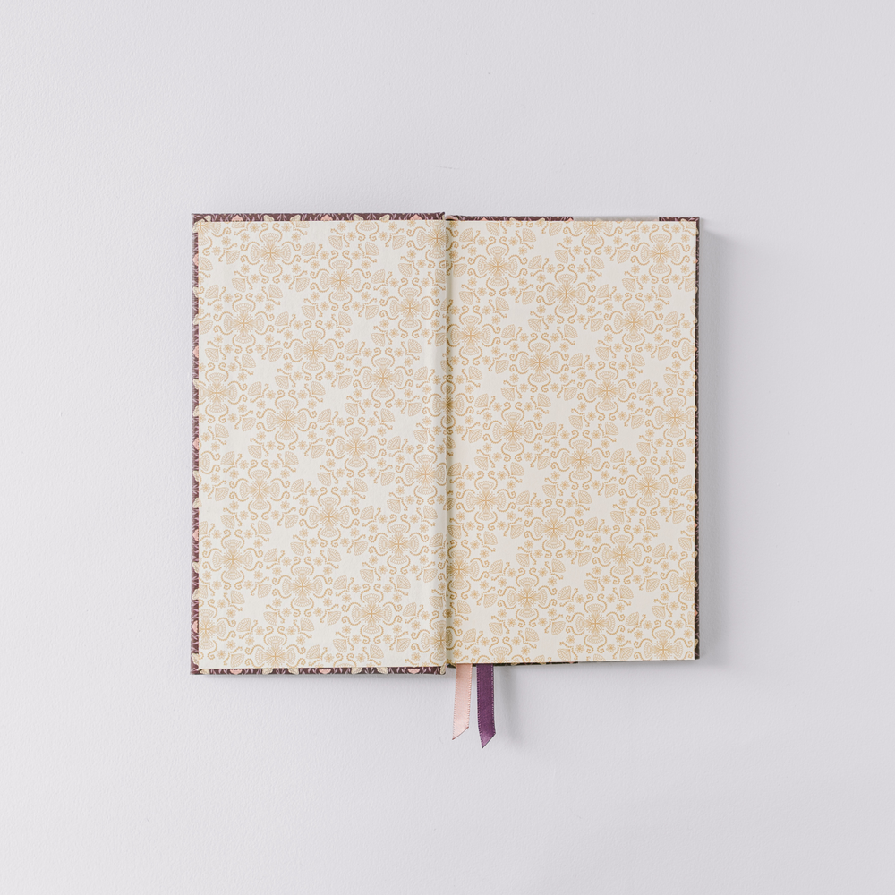 Folk Pattern Hardcover Pocket Notebook - Purple - Freshie & Zero Studio Shop