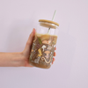 Flora & Fauna Glass Coffee Cup by 1canoe2 - Freshie & Zero Studio Shop