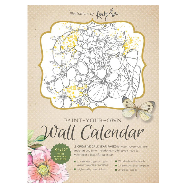 Paint-Your-Own Wall Calendar : Illustrations by Kristy Rice - Freshie & Zero Studio Shop