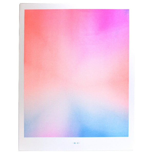 Risograph Art Print - Orange Aura 11x14 - Freshie & Zero Studio Shop