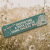 Caroline Clark “I'd Rather Be Destroying a Data Center” bumper sticker with bold text design