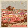 Caroline Clark Desert Mountain #30 art print featuring a minimalist mountain landscape in warm desert tones