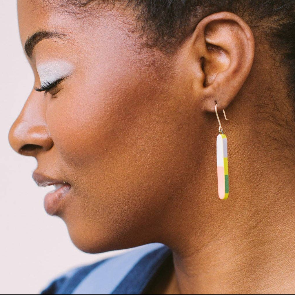 Sunny Colorblock Skinny Dip Earrings - Freshie & Zero Studio Shop