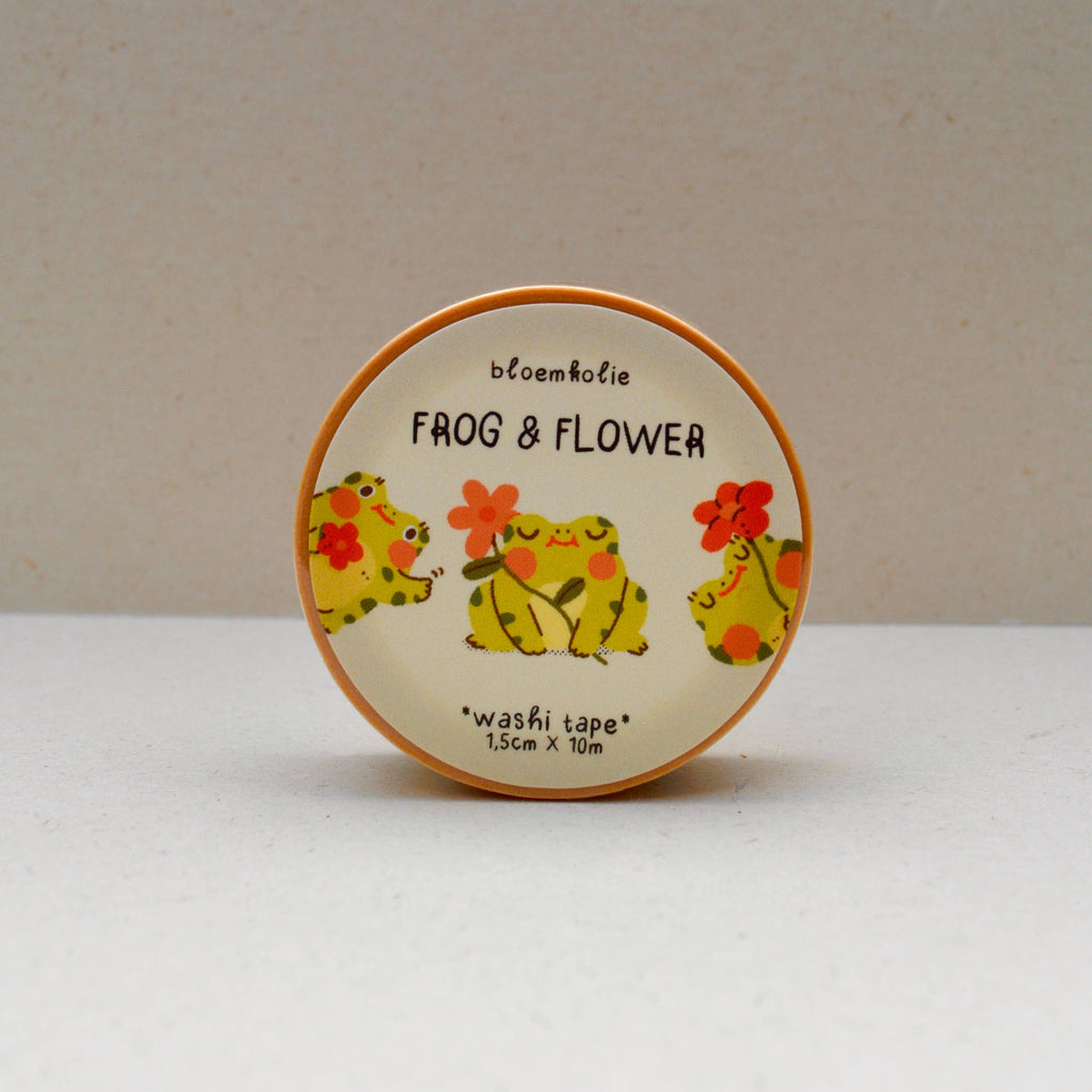 Frog & Flower Washi Tape - Freshie & Zero Studio Shop