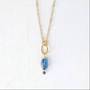 blue sea kyanite little gemstone necklace - Freshie & Zero Studio Shop