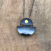 Full Gold Moon, Hand Painted Pendant Necklace by Fernworks - Freshie & Zero Studio Shop