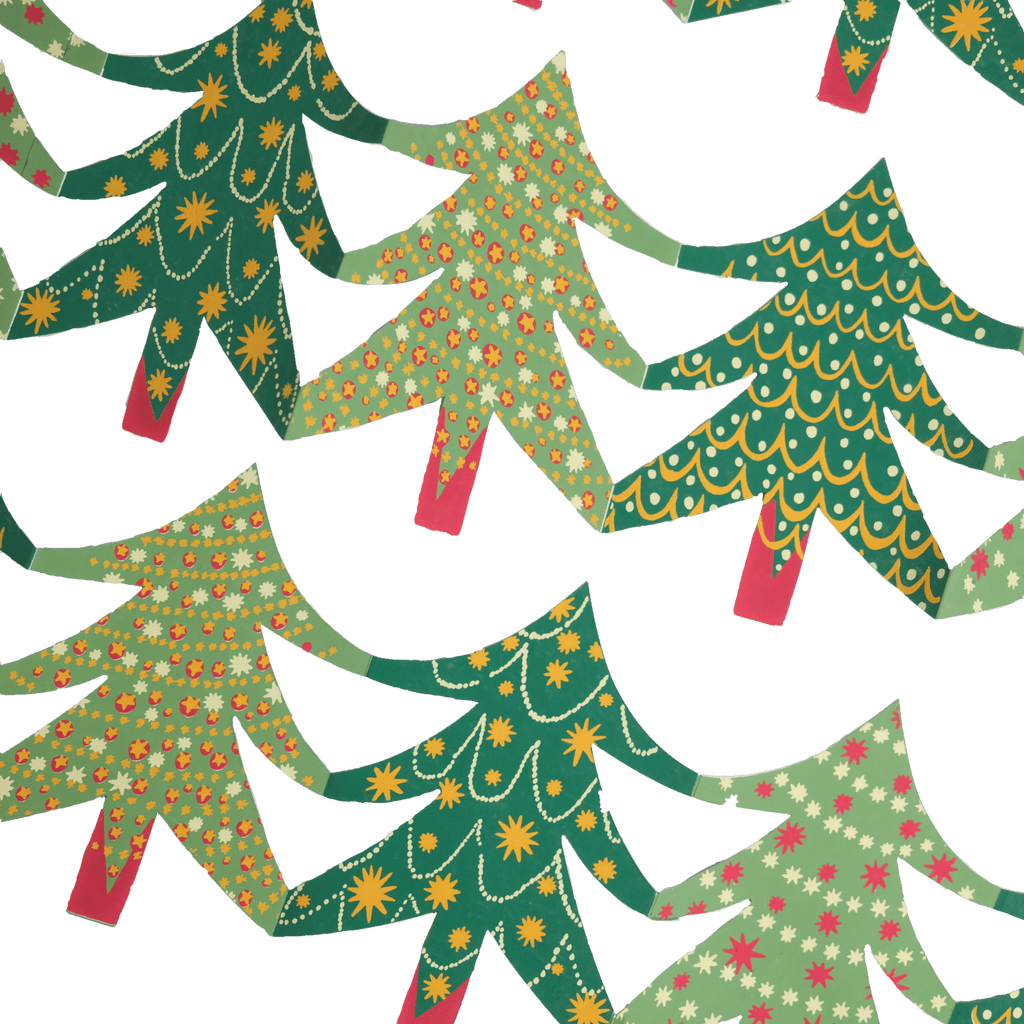 Christmas Trees Paper Concertina Garland by East End Press - Freshie & Zero Studio Shop