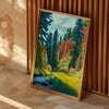 El Baker Art Jemez Forest travel art print, 8x10 poster showcasing scenic forest landscape in detailed visual artwork.