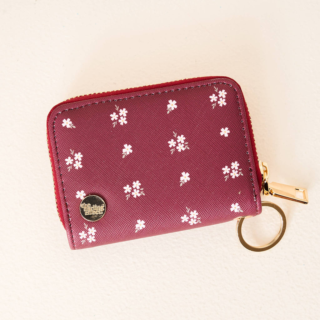 Zip Around Wallet - Pretty Posies Plum - Freshie & Zero Studio Shop