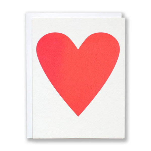 Neon Pink Heart Greeting Card - Freshie & Zero Studio Shop