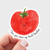 I Love You from My Head Tomatoes Sticker - Freshie & Zero Studio Shop