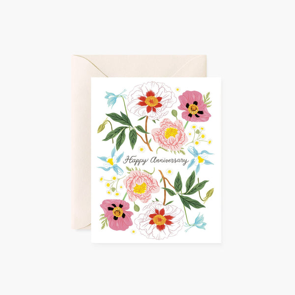HAPPY ANNIVERSARY | floral card - Freshie & Zero Studio Shop