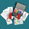 Retro Christmas Watercolor Painting Kit - Freshie & Zero Studio Shop