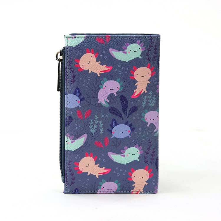 Axolotl Kawaii Purple Wallet - Freshie & Zero Studio Shop