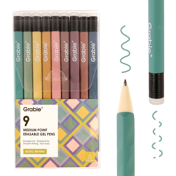Medium Point Erasable Gel Pen Set of 9 - Freshie & Zero Studio Shop