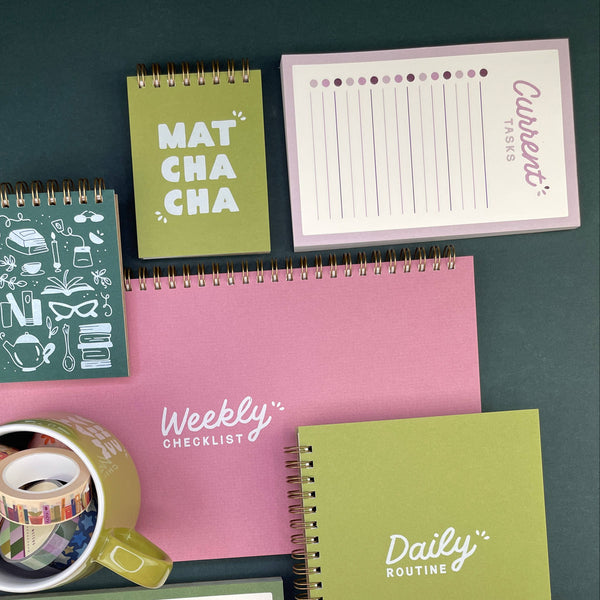 Current Tasks Notes List Notepad by Ruff House Print Shop, featuring a clean, organized design ideal for daily task tracking.