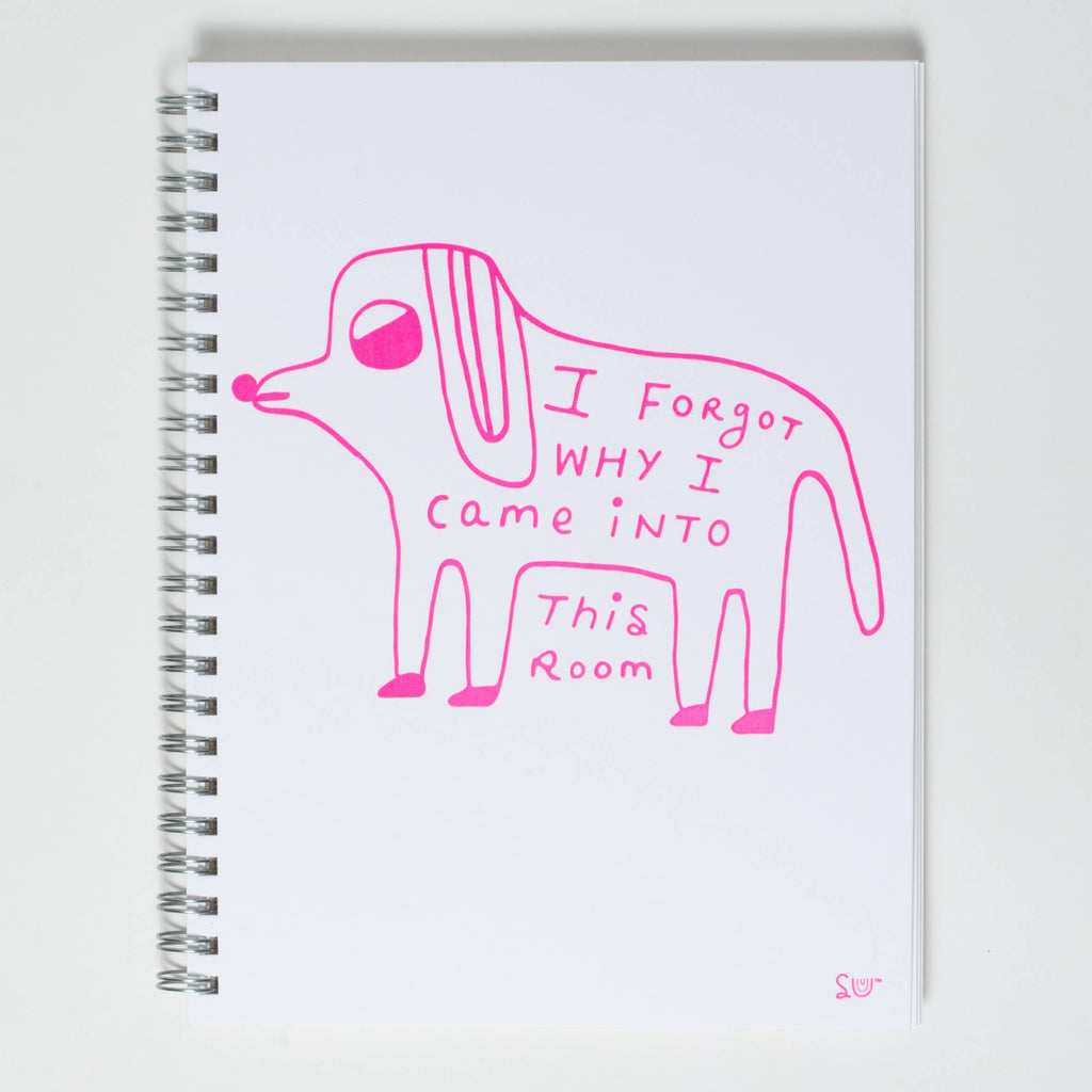 I Forgot Why Letterpress Blank Notebook by Suzy Ultman - Freshie & Zero Studio Shop