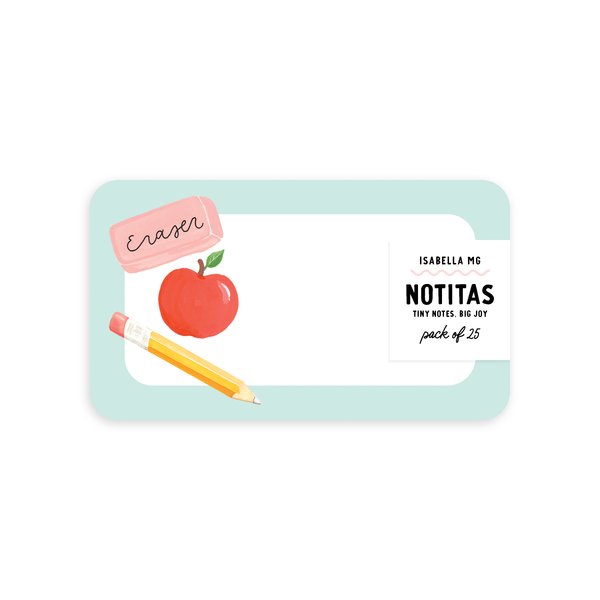 Set of Isabella MG Class Supplies Notitas mini notecards featuring colorful greeting and note card designs.