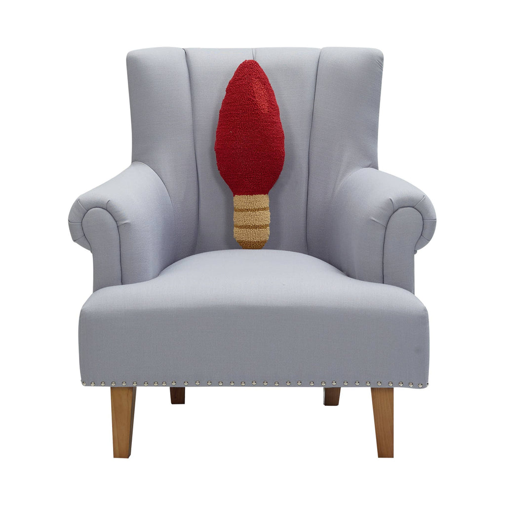 Shaped Red Light Bulb Hook Pillow - Freshie & Zero Studio Shop