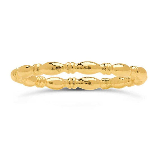 Gold Filled Beaded Pattern Stacking Ring - Freshie & Zero Studio Shop