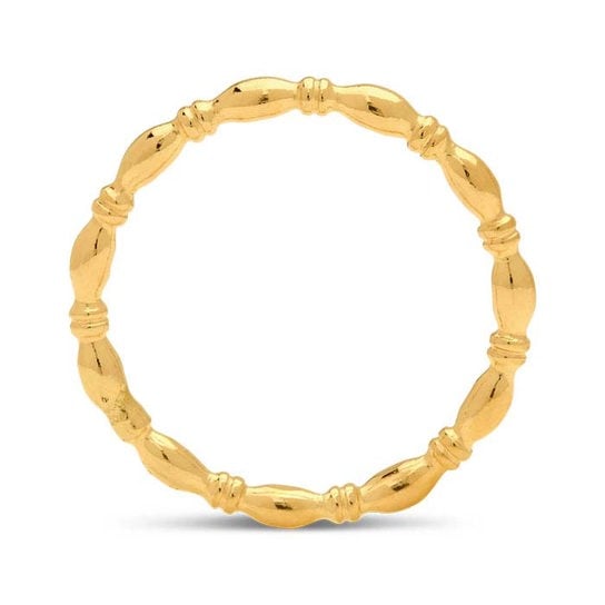 Gold Filled Beaded Pattern Stacking Ring - Freshie & Zero Studio Shop
