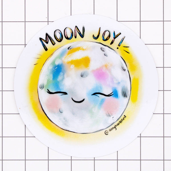 Moon Joy Vinyl Sticker - Freshie & Zero Studio Shop
