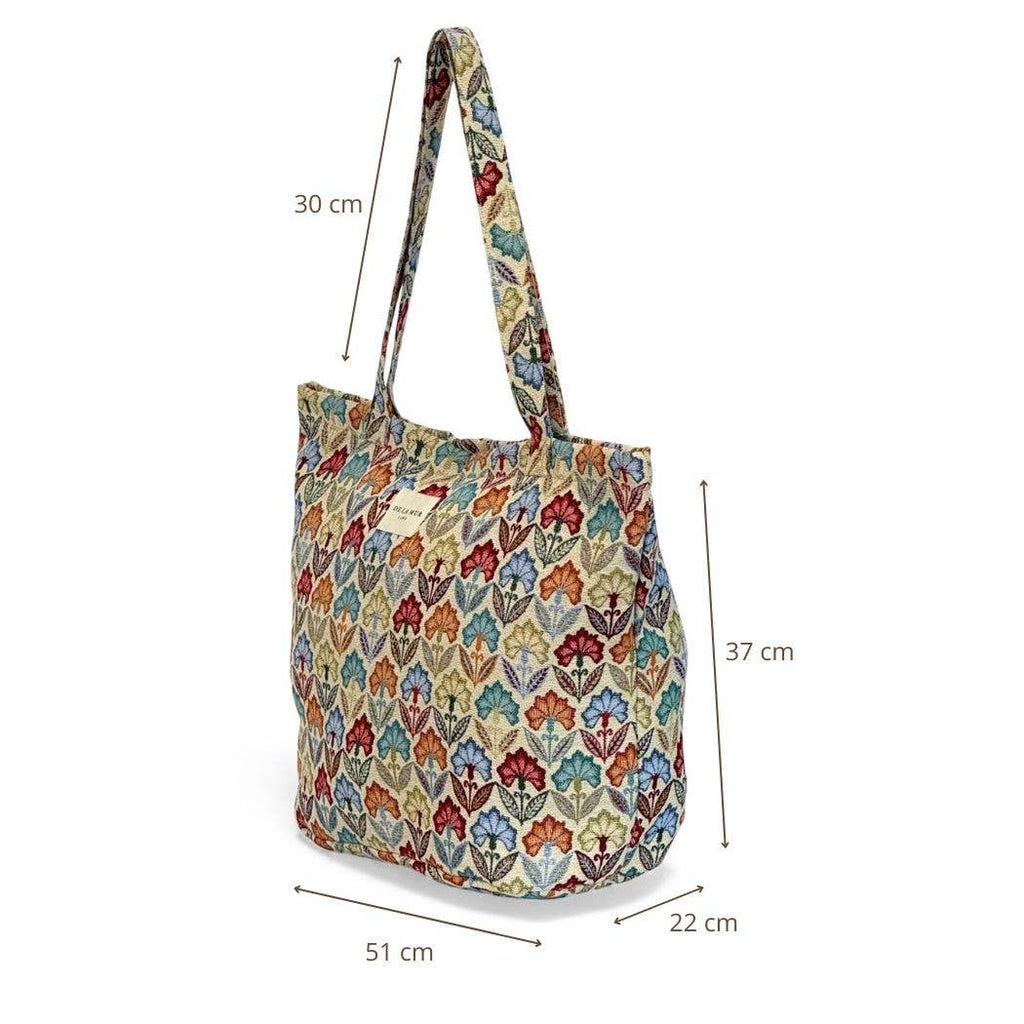 Large Zippered Bag Flora - Freshie & Zero Studio Shop