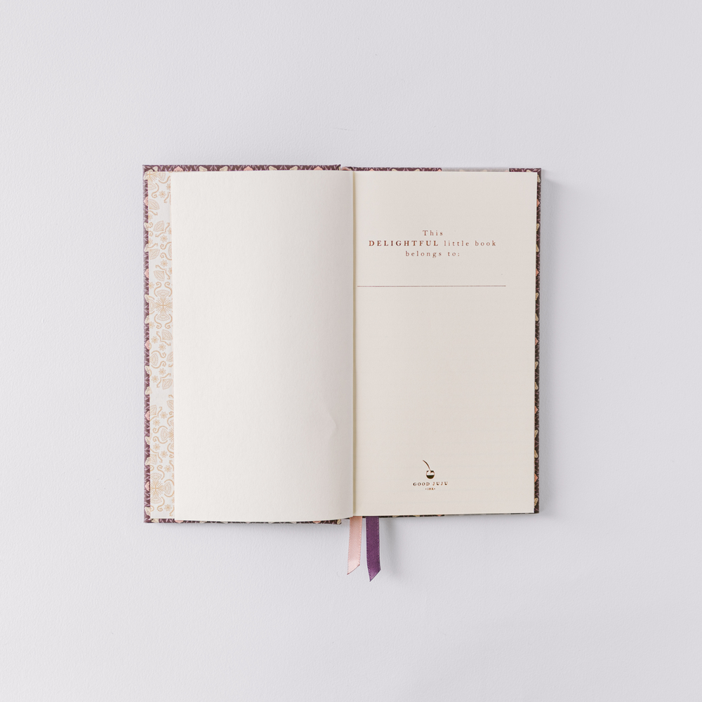 Folk Pattern Hardcover Pocket Notebook - Purple - Freshie & Zero Studio Shop