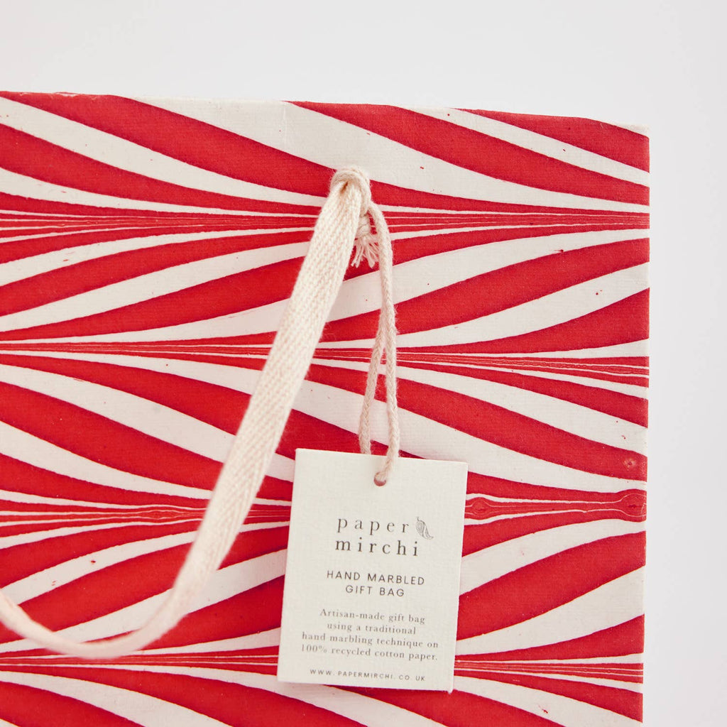 Medium Hand Marbled Gift Bags - Christmas Glitz - Freshie & Zero Studio Shop