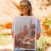 Caroline Clark Cactus Planet #1 art print featuring a cactus-inspired planet illustration