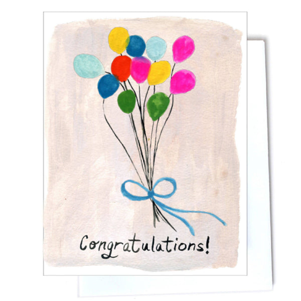 Balloons Congratulations Greeting Card - Freshie & Zero Studio Shop