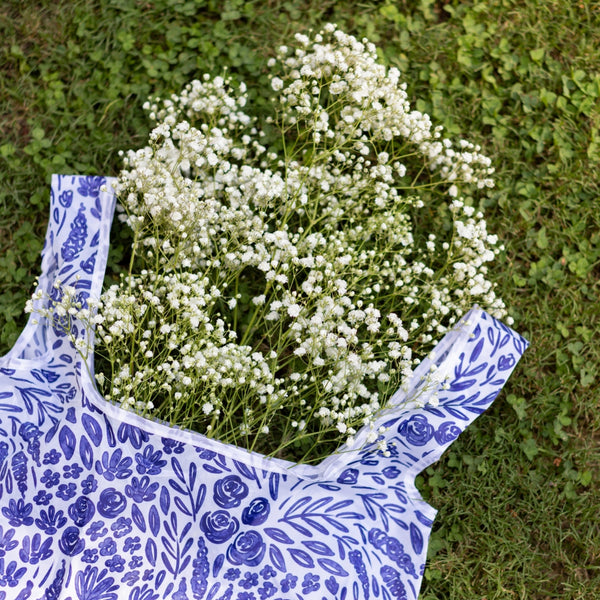 Porcelain Floral Reusable Bag - Freshie & Zero Studio Shop