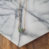 Green + Gold Ceramic Leaf Handmade Necklace - Freshie & Zero Studio Shop