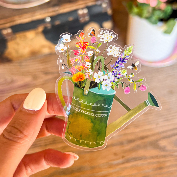 Watering Can Clear Sticker - Freshie & Zero Studio Shop