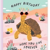 Hope You Live Forever Tortoise - Birthday Card - Freshie & Zero Studio Shop