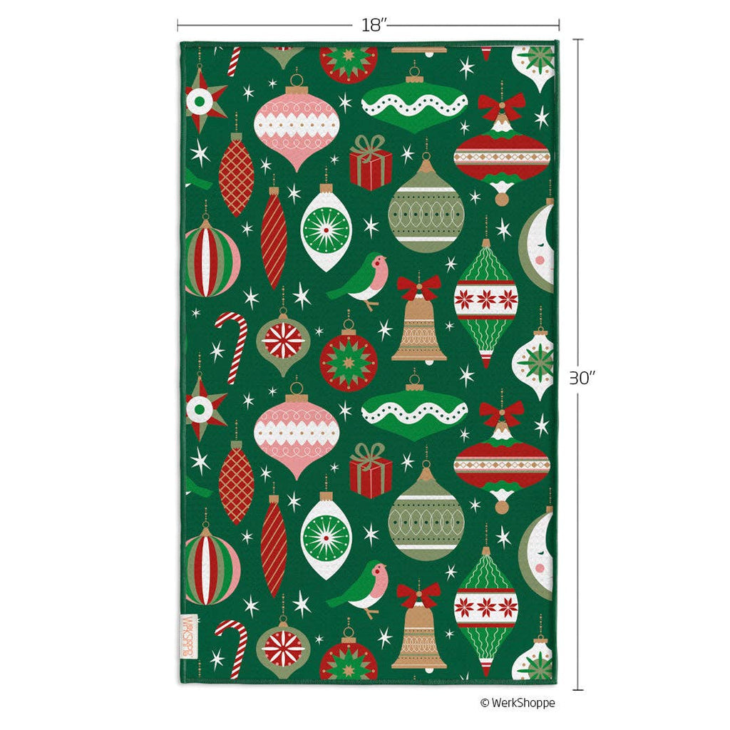 Ornaments & Bows Microfiber Towel - Freshie & Zero Studio Shop